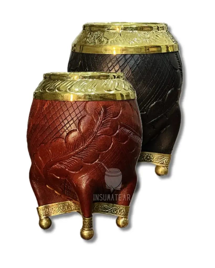 Torpedo repujado full bronce con base y bolitas