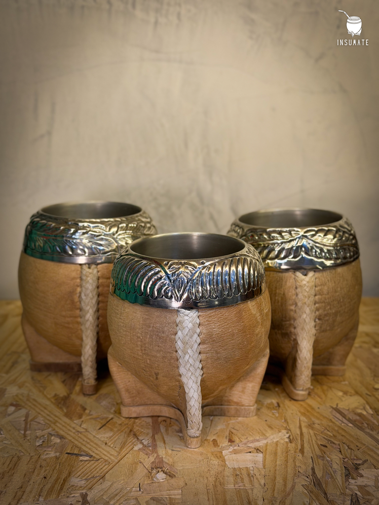 Torpedo cuero crudo BOCA ANCHA cinc. al lacre con costura al tiento