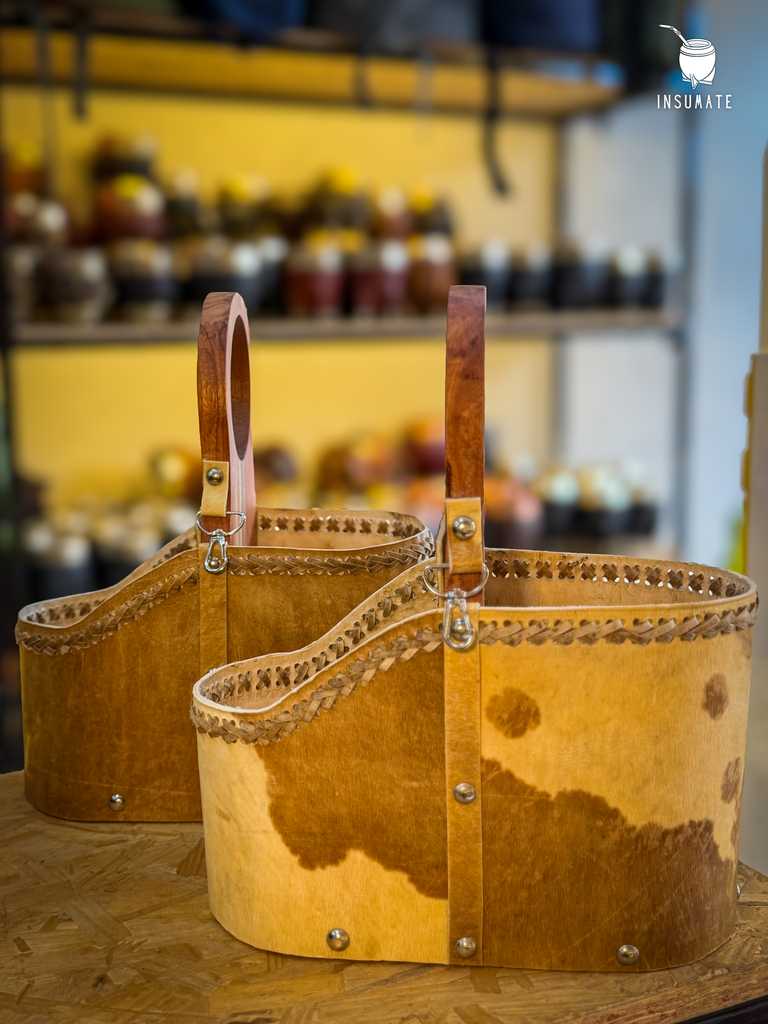 Canasta Charrúa Exclusiva Cruda TEJIDA