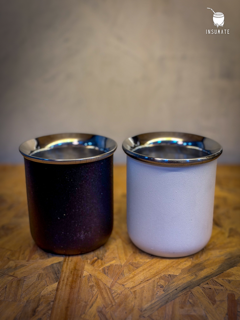 Mate de Acero Inox "Vasito" (blanco o negro)