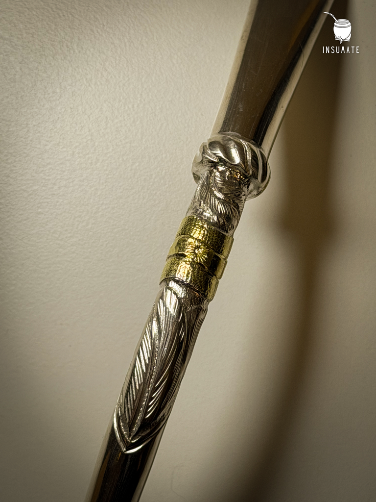 Bombillón Bresciani ARGENTINA - Plata maciza y Oro
