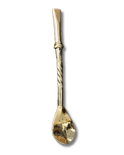 Bombilla pico de rey invertida cincelada con anillo