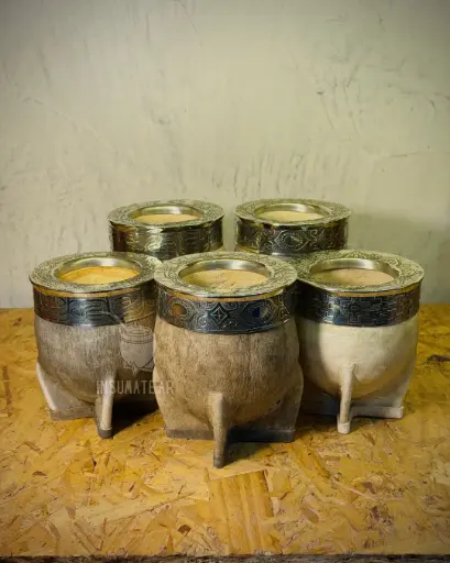 Imperial crudo clásico alpaca cincelada con apliques