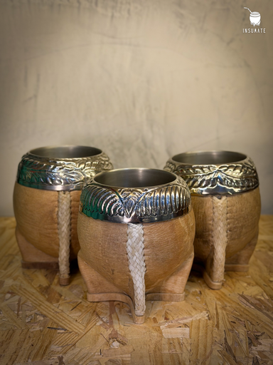 Torpedo cuero crudo BOCA ANCHA cinc. al lacre con costura al tiento